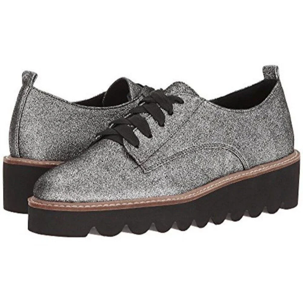 NWOB Shellys London Jack Metallic Lace Up Platform Creeper